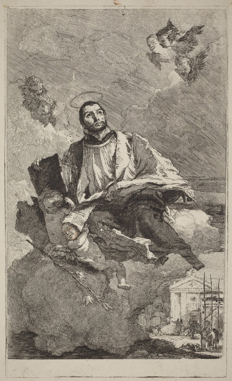 Święty Kajetan z Thiene autorstwa Giovanni Domenico Tiepolo