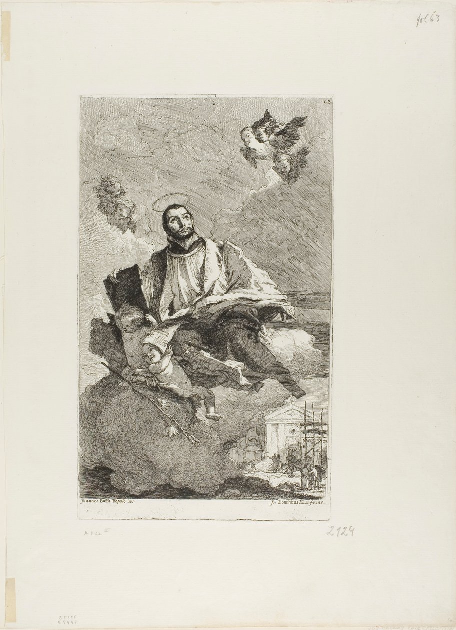 Św. Gaetano z Thiene autorstwa Giovanni Domenico Tiepolo