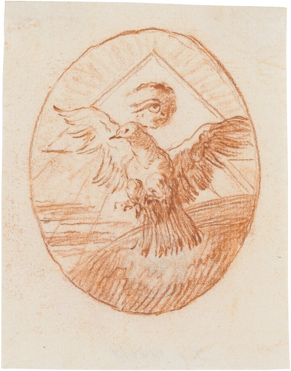 Taube und Auge Gottes, Sinnbild des Heiligen Geistes autorstwa Giovanni Domenico Tiepolo