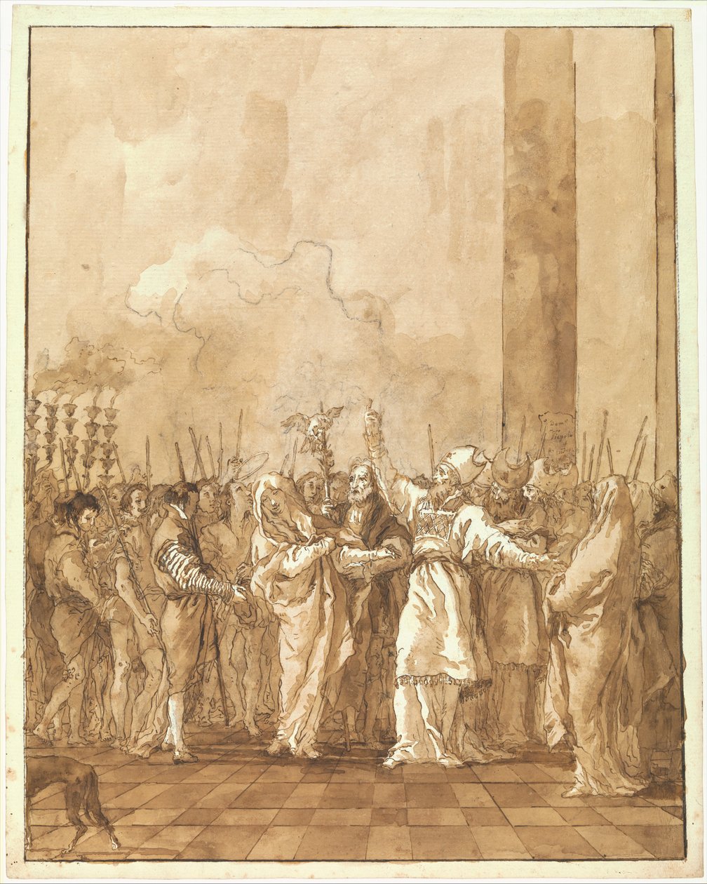 Die Verlobung der Jungfrau autorstwa Giovanni Domenico Tiepolo