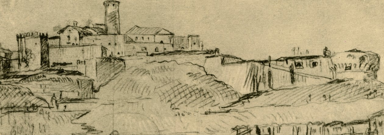 Cytadela w Brescii, połowa końca XVIII wieku, 1928 autorstwa Giovanni Domenico Tiepolo