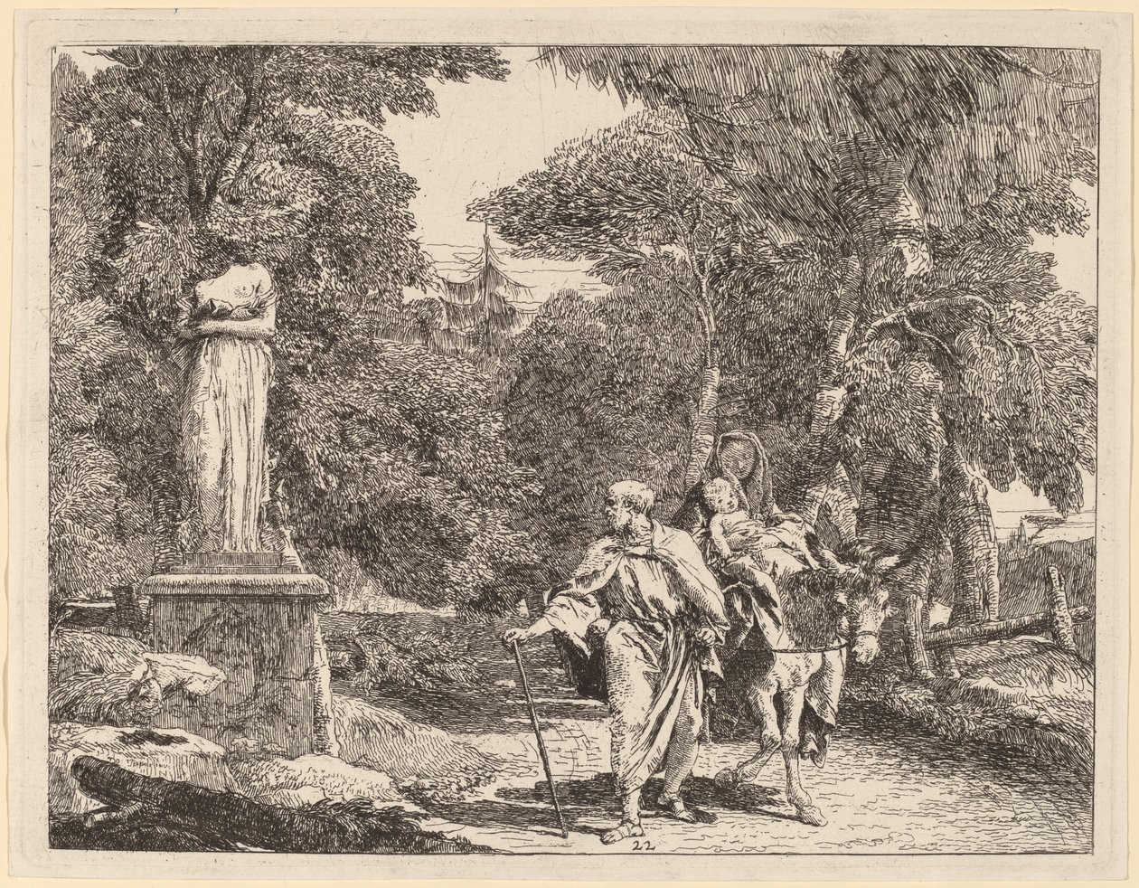 Epizod upadającego bożka autorstwa Giovanni Domenico Tiepolo