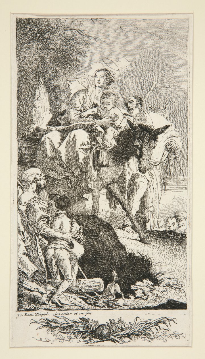 Święta Rodzina z Żebrakiem i jego Synem autorstwa Giovanni Domenico Tiepolo