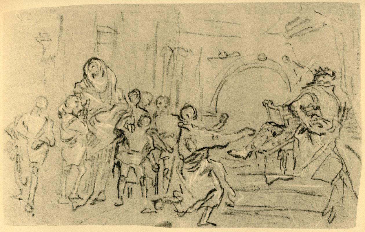 Matka Machabeuszy przed Antiochem, c1759, 1928 autorstwa Giovanni Domenico Tiepolo