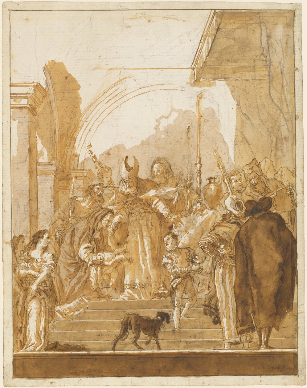 Ofiarowanie w świątyni autorstwa Giovanni Domenico Tiepolo