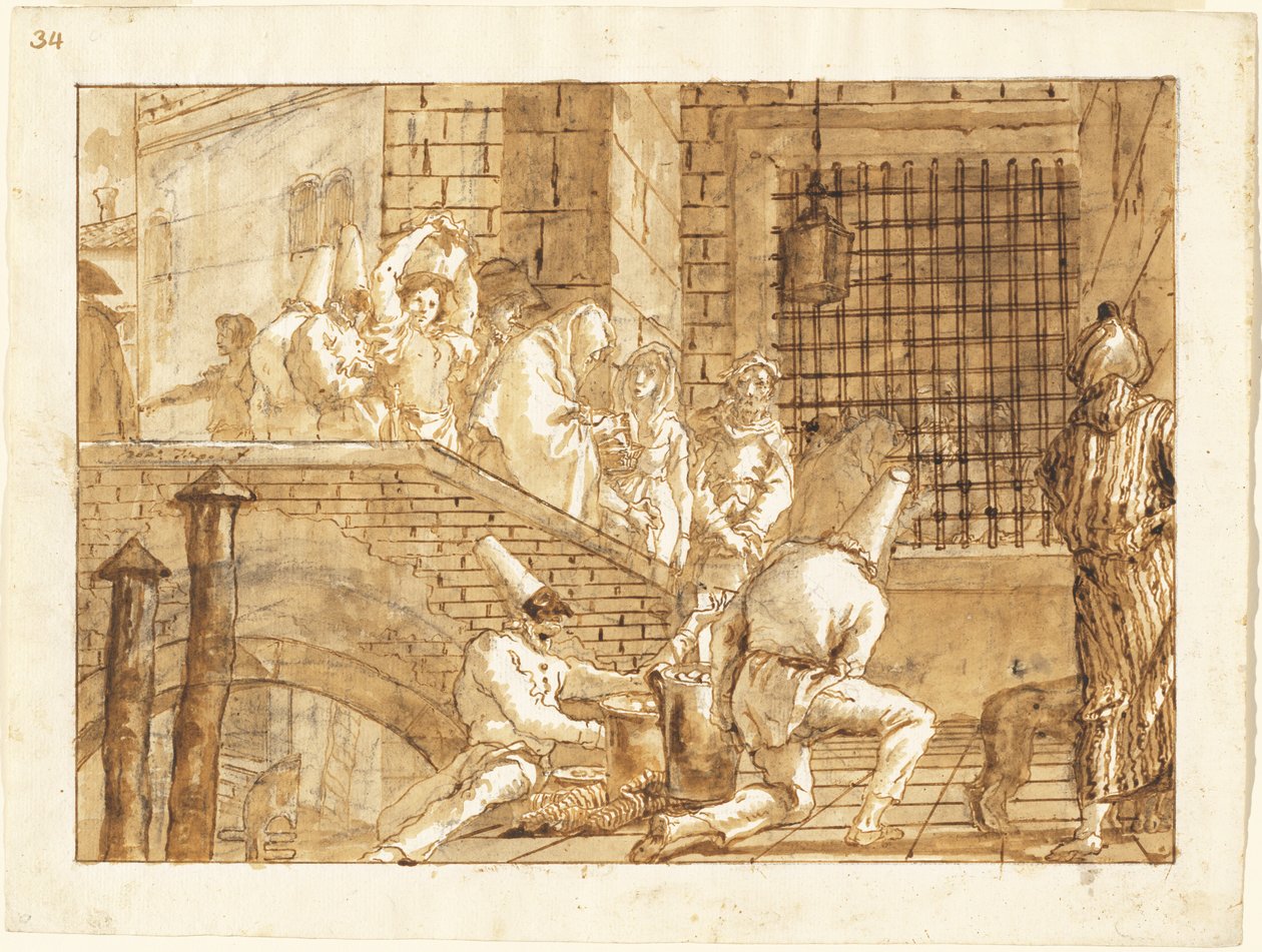 Wizyta w więzieniu autorstwa Giovanni Domenico Tiepolo