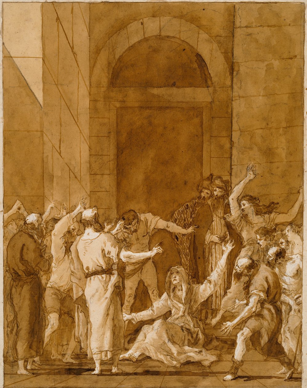 Wskrzeszenie Tabitha autorstwa Giovanni Domenico Tiepolo