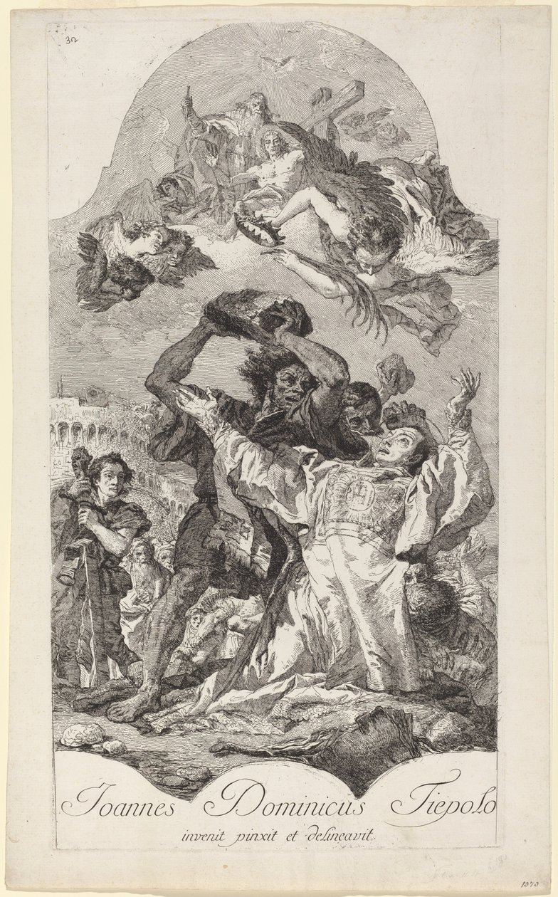 Ukamienowanie św. Szczepana autorstwa Giovanni Domenico Tiepolo