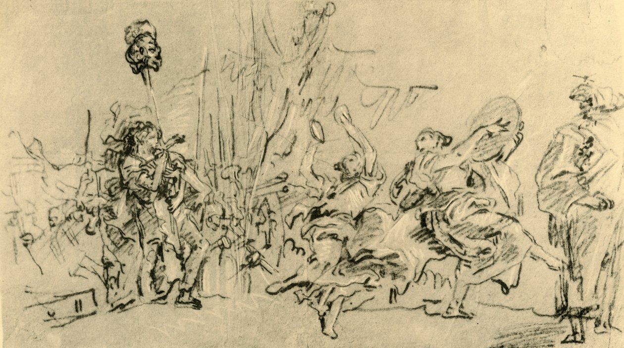 Triumf Dawida, c1759, 1928 autorstwa Giovanni Domenico Tiepolo