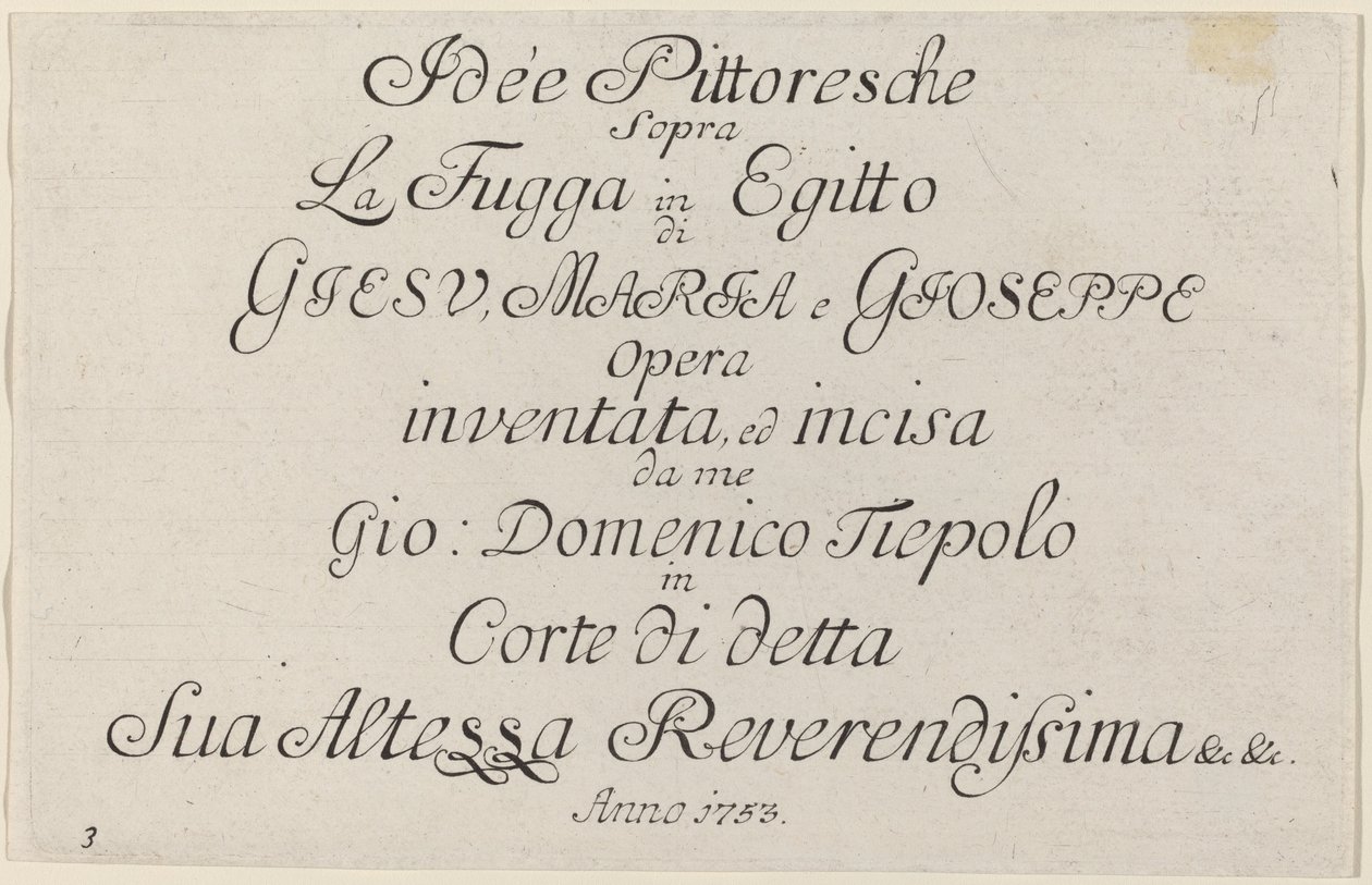 Strona tytułowa autorstwa Giovanni Domenico Tiepolo