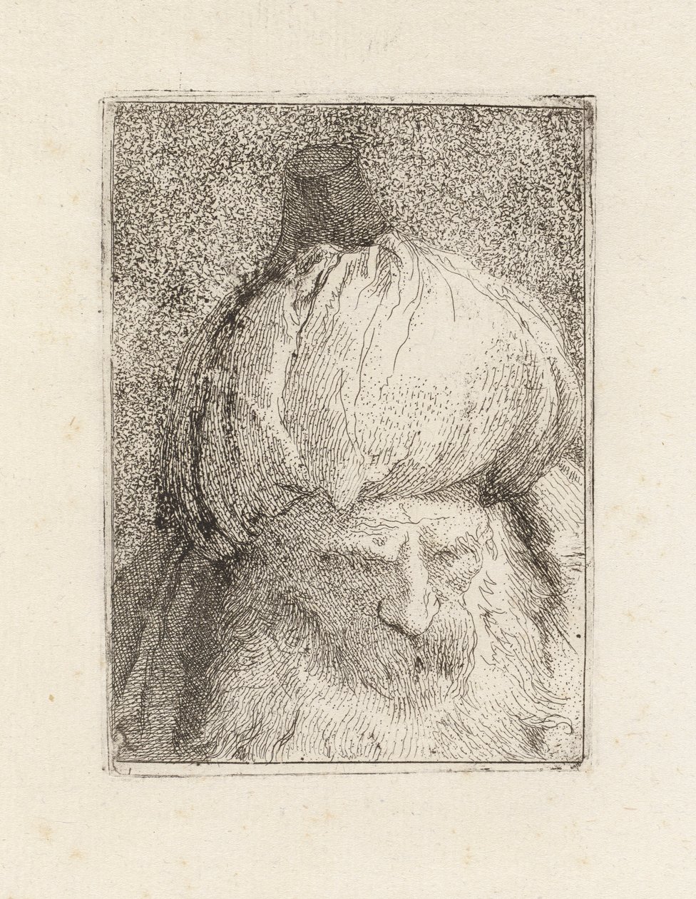 Turk widziany z przodu, z Raccolta di Teste (Kolekcja Głów) autorstwa Giovanni Domenico Tiepolo