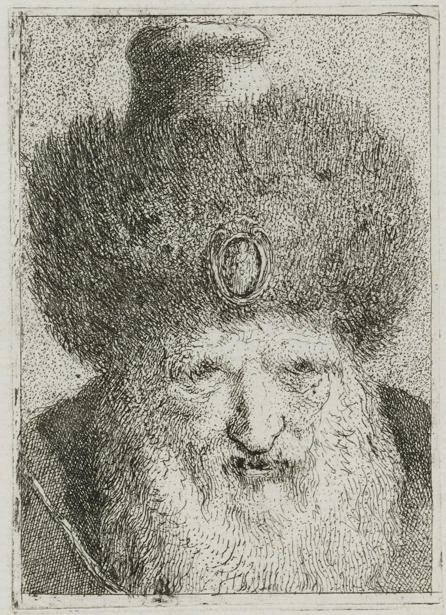 Turek w futrzanym kapeluszu, z Raccolta di Teste (Kolekcja Głów) autorstwa Giovanni Domenico Tiepolo