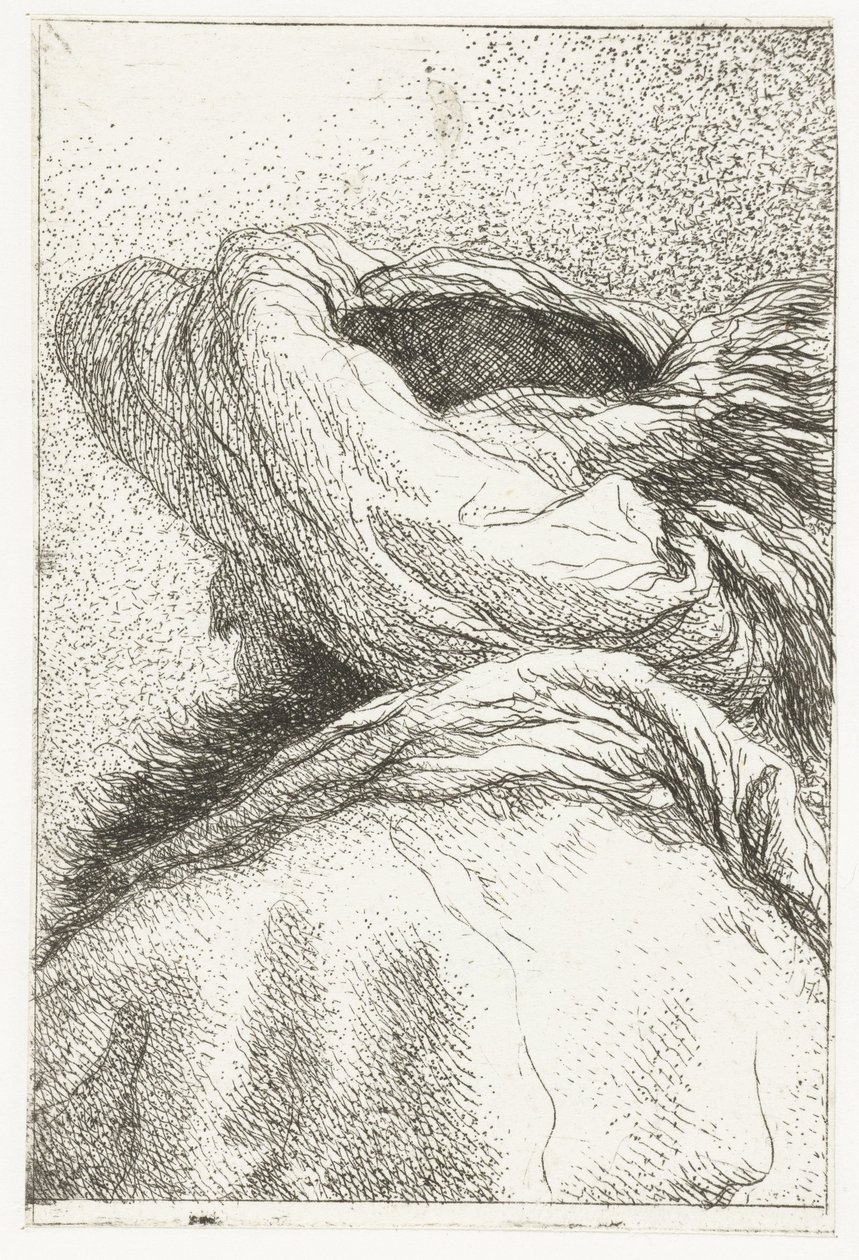 Turek z odwróconą głową w turbanie Kolekcja głów (tytuł serii) Raccolta di Teste (tytuł serii) autorstwa Giovanni Domenico Tiepolo