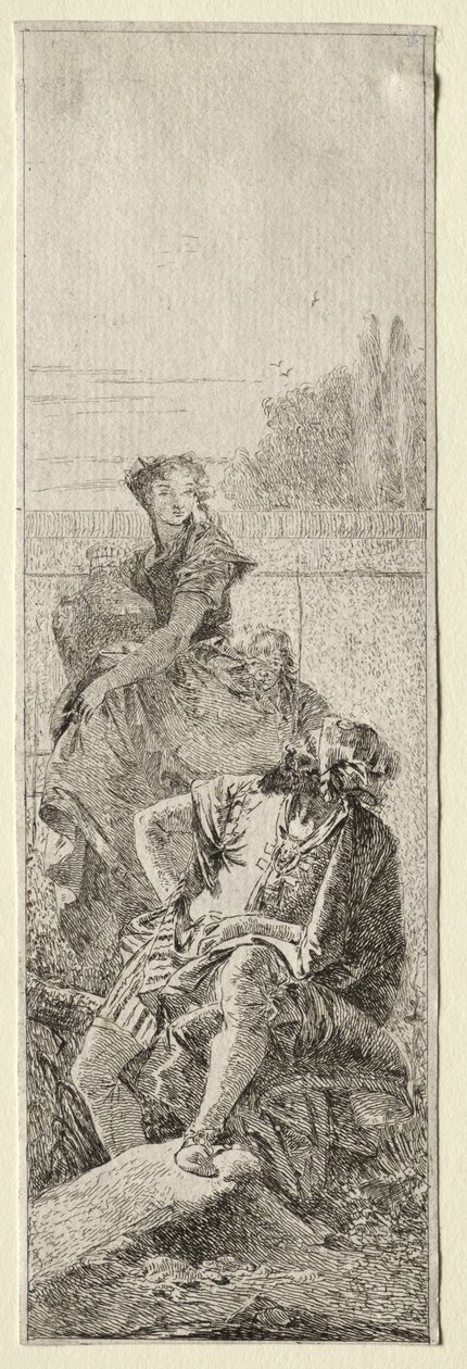 Dwóch chłopów autorstwa Giovanni Domenico Tiepolo