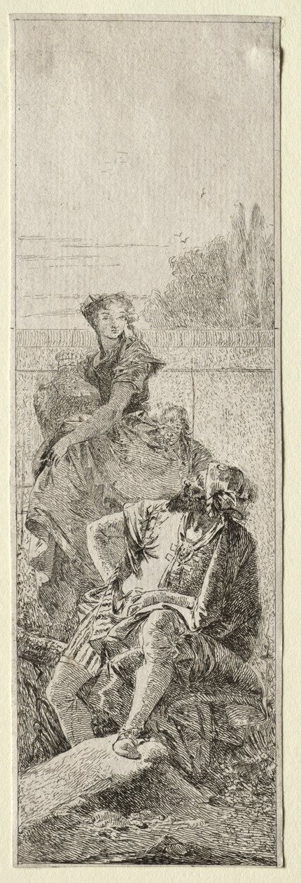 Dwóch chłopów. autorstwa Giovanni Domenico Tiepolo