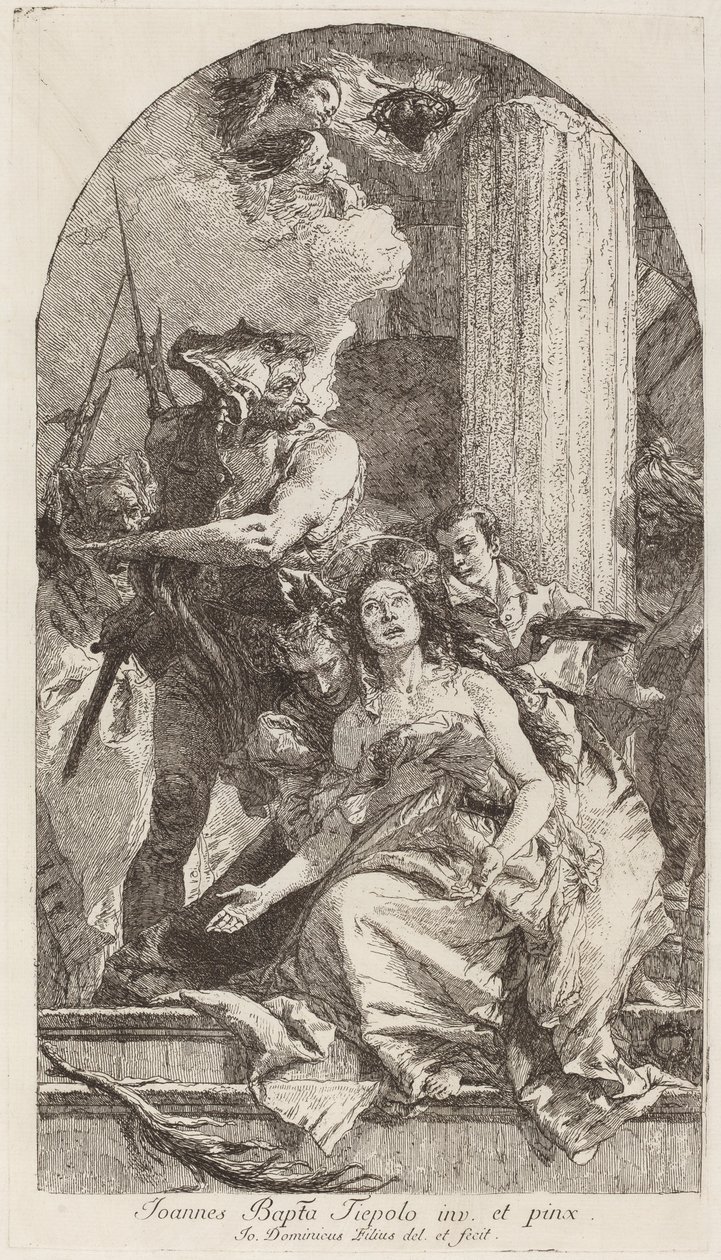 Męczeństwo św. Agaty autorstwa Giovanni Domenico Tiepolo after Giovanni Battista Tiepolo
