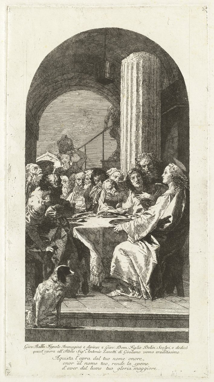 Ostatnia Wieczerza autorstwa Giovanni Domenico Tiepolo after Giovanni Battista Tiepolo