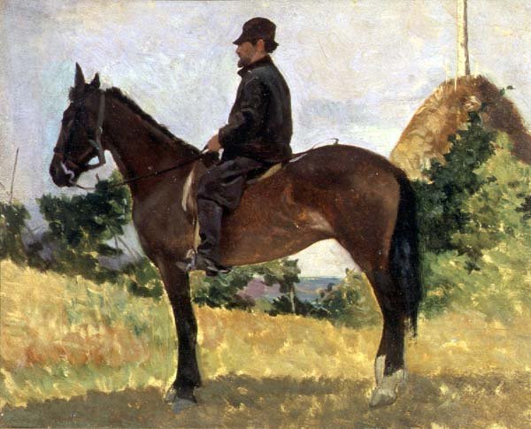 Diego Martelli na koniu autorstwa Giovanni Fattori