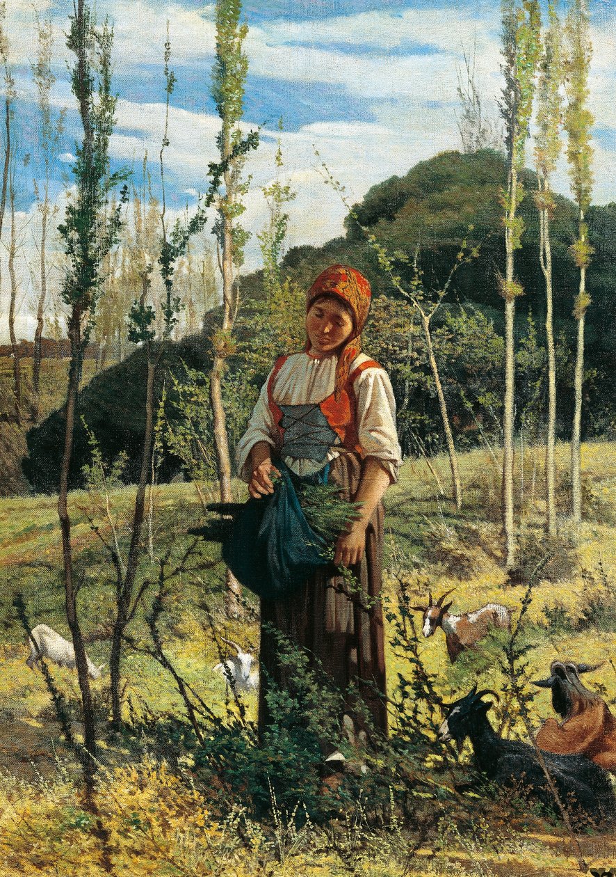 Rolnik w drewnie autorstwa Giovanni Fattori