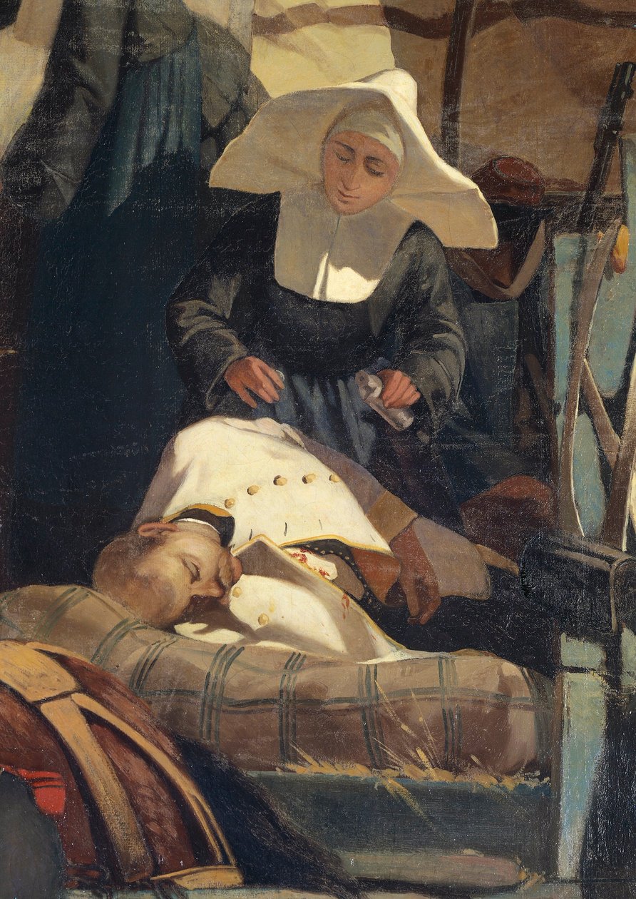 Włochy, Florencja, Pole włoskie po bitwie pod Magenta, detal autorstwa Giovanni Fattori