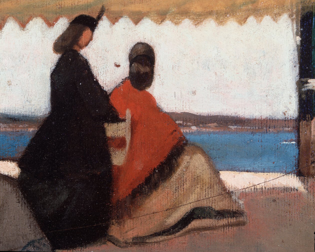 La rotunda de Palmieri (La rotonda di Palmieri) (szczegół) autorstwa Giovanni Fattori