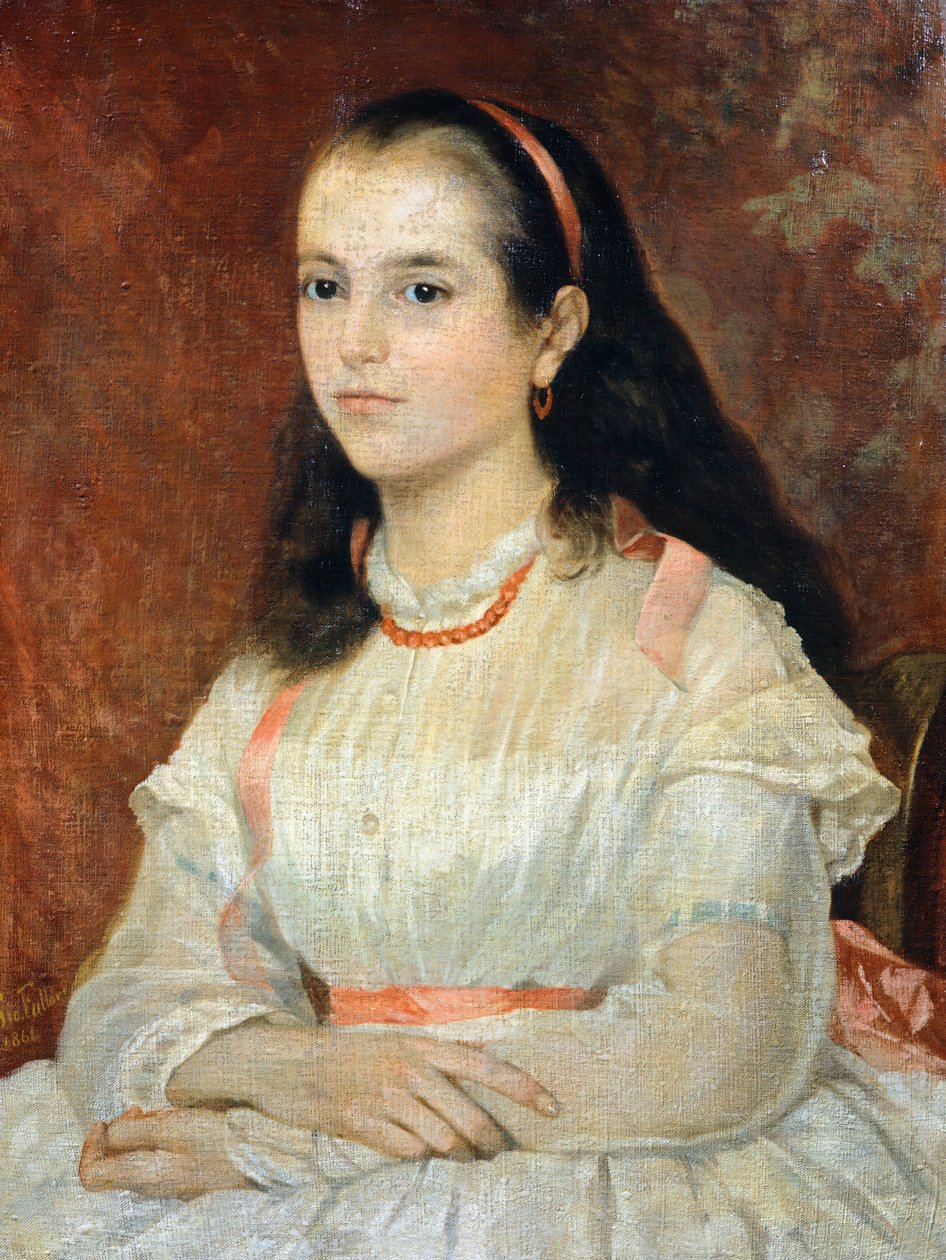 Portret panny Siccoli autorstwa Giovanni Fattori
