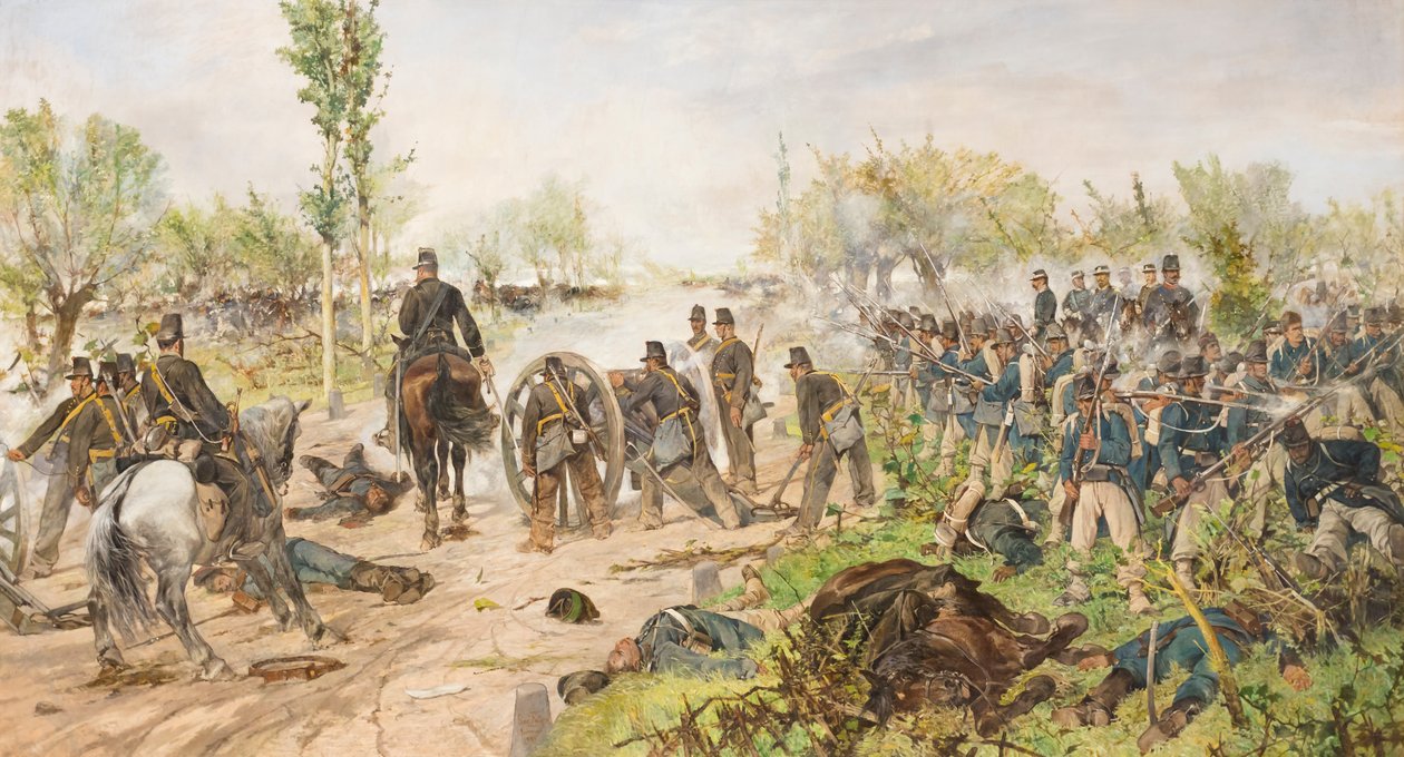 Bitwa pod Custozą autorstwa Giovanni Fattori