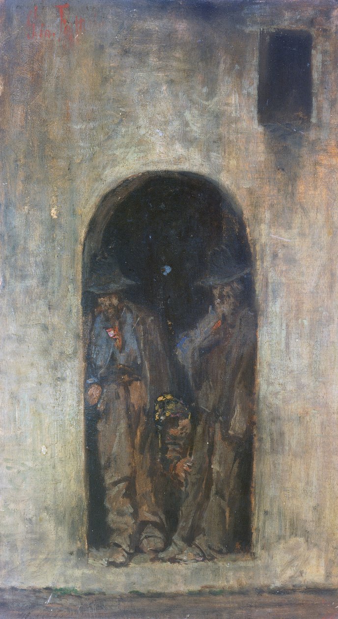 Spalacze na węgiel drzewny lub pracownicy Maremmy autorstwa Giovanni Fattori