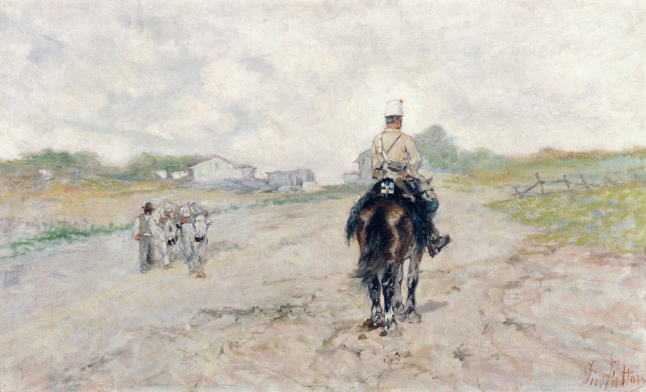 Żołnierz, Giovanni Fattori (1825-1908) autorstwa Giovanni Fattori