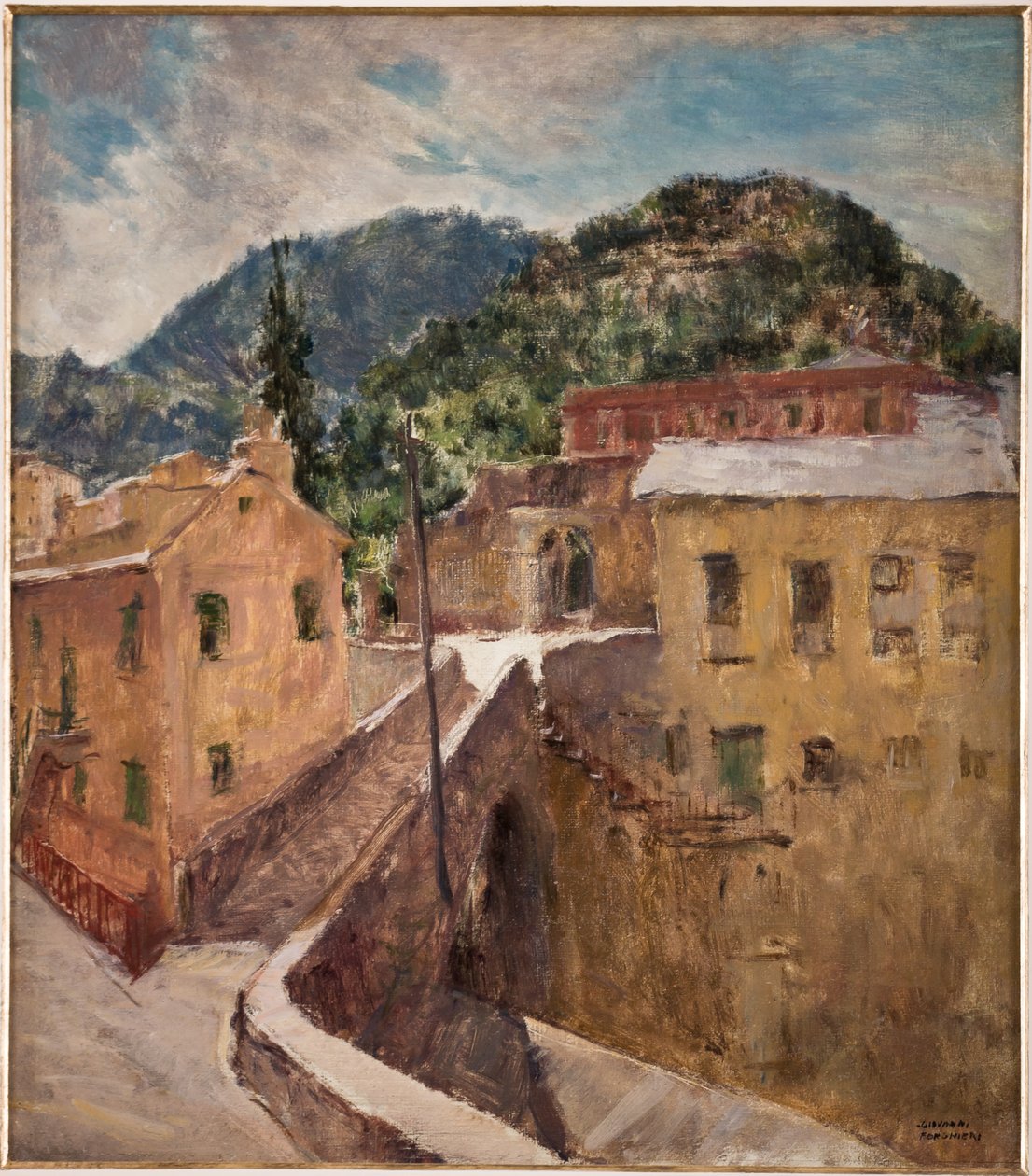 Krajobraz Liguryjski (olej na sklejce) autorstwa Giovanni Forghieri