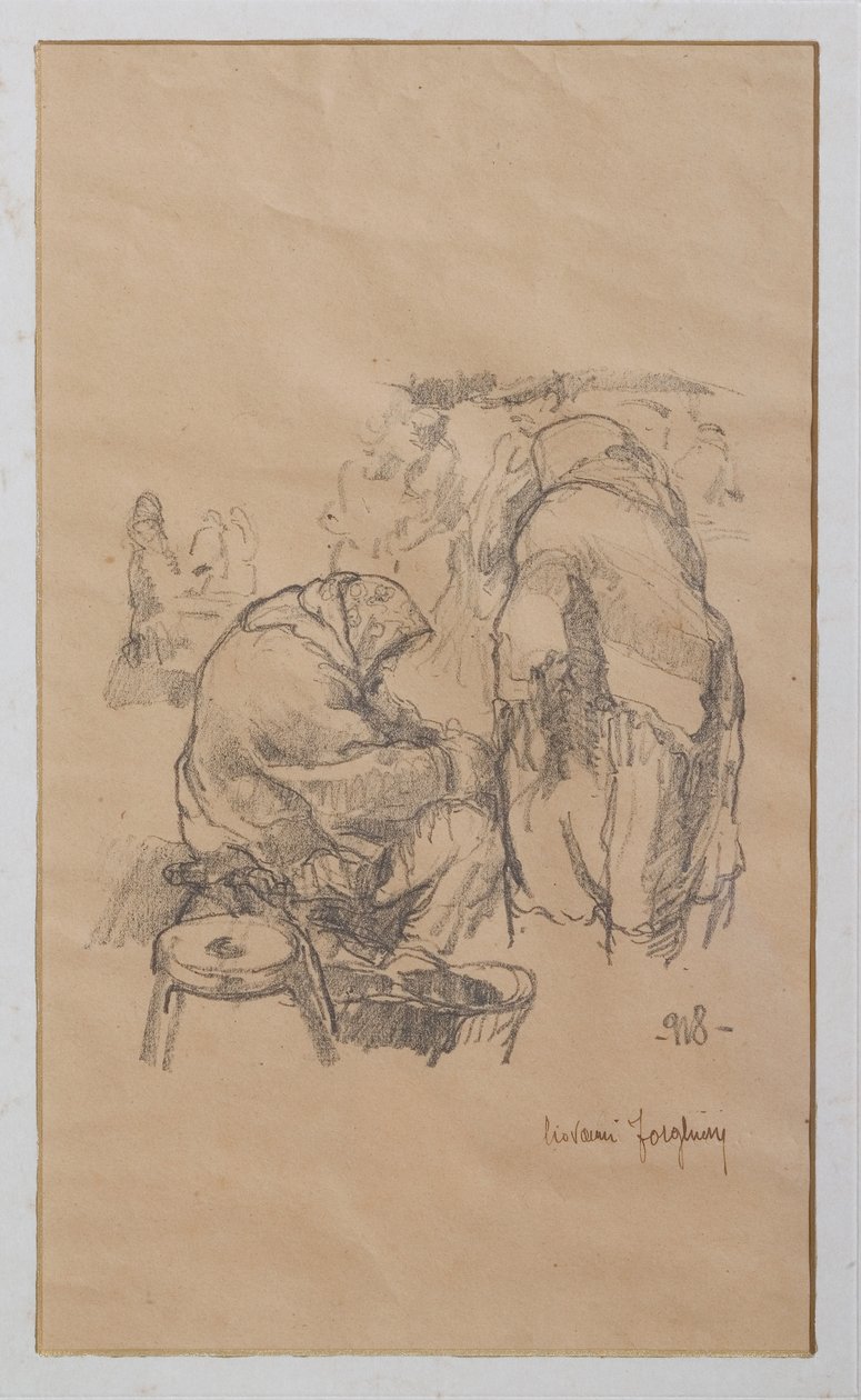 Kobiety na targu 1918 (lito) autorstwa Giovanni Forghieri