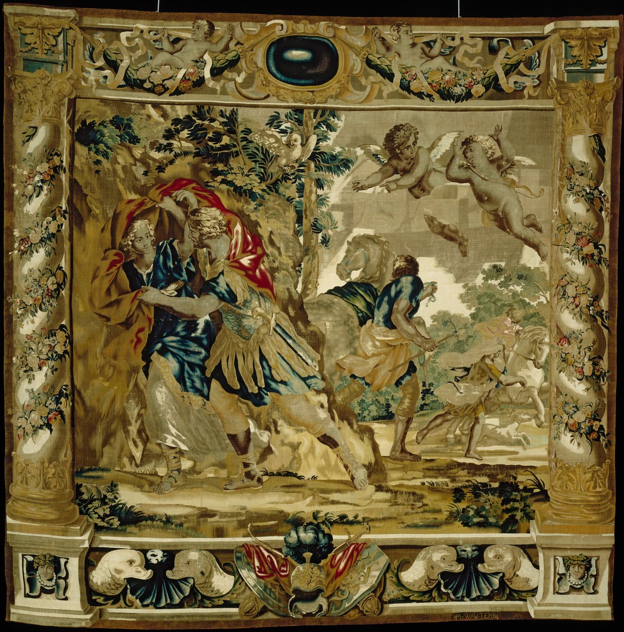 Dydona i Eneasz szukają schronienia przed burzą autorstwa Giovanni Francesco (1610 62) Romanelli