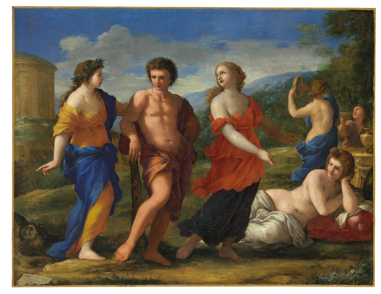 Wybór Herkulesa (olej na płótnie) autorstwa Giovanni Francesco Romanelli