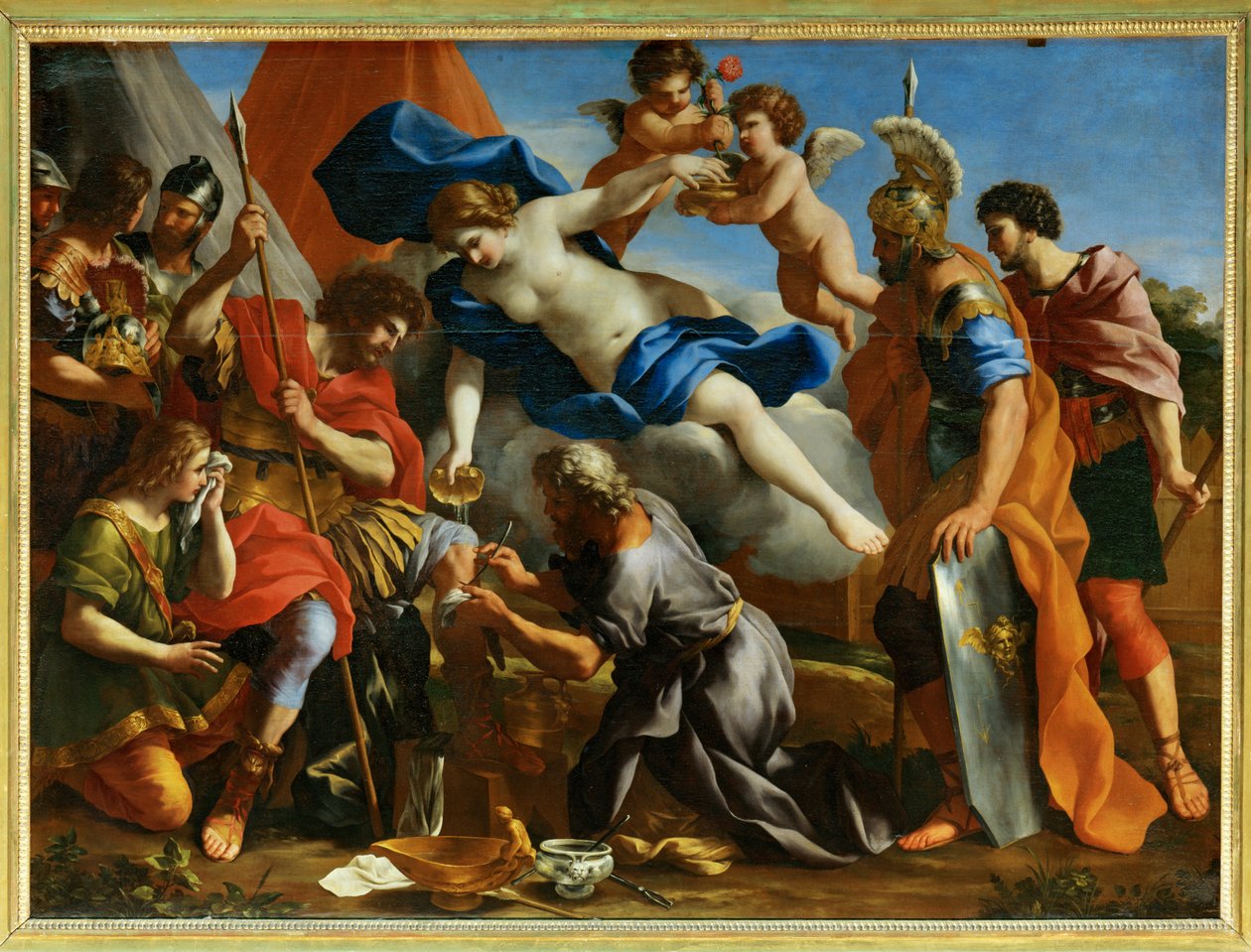 Wenus wylewająca dictam na rany Eneasza ... autorstwa Giovanni Francesco (1610-62) Romanelli