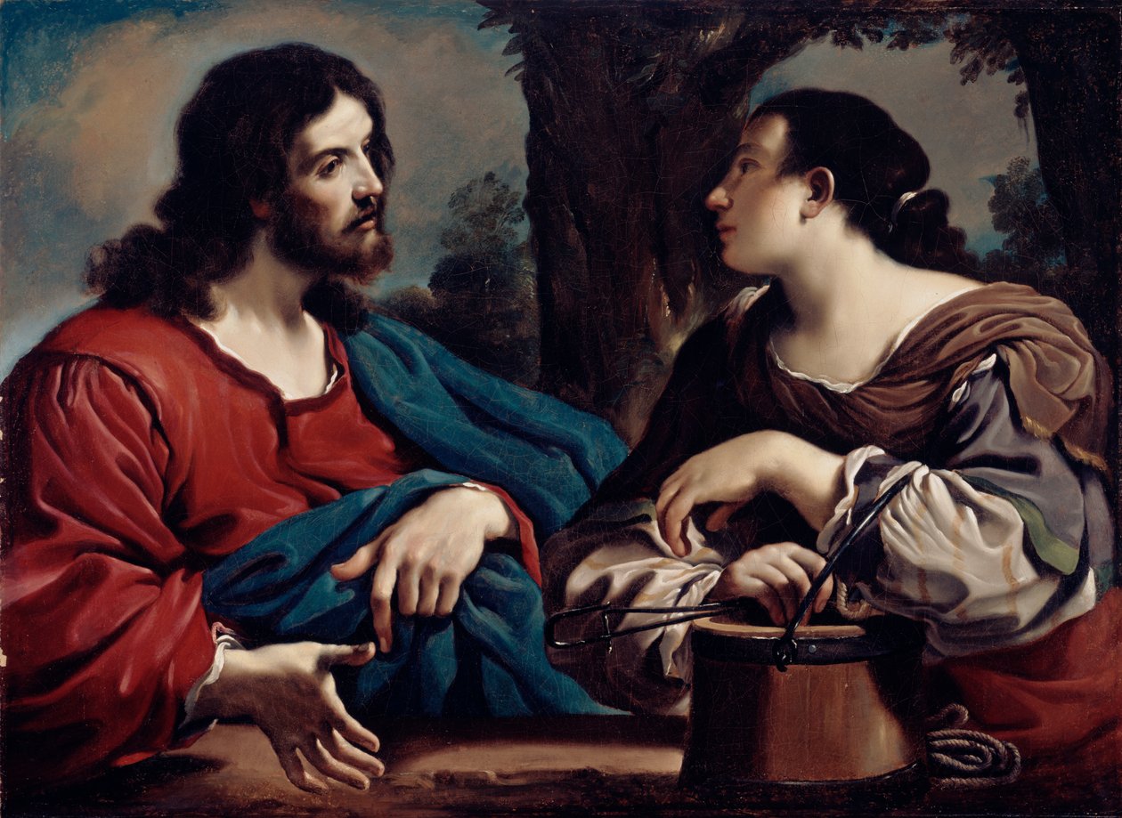 Chrystus i Kobieta z Samarii, ok. 1620 autorstwa Giovanni Francesco Barbieri