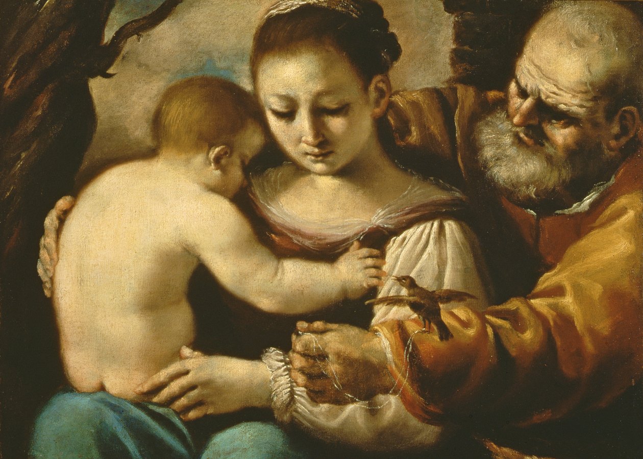 Święta Rodzina autorstwa Giovanni Francesco Barbieri