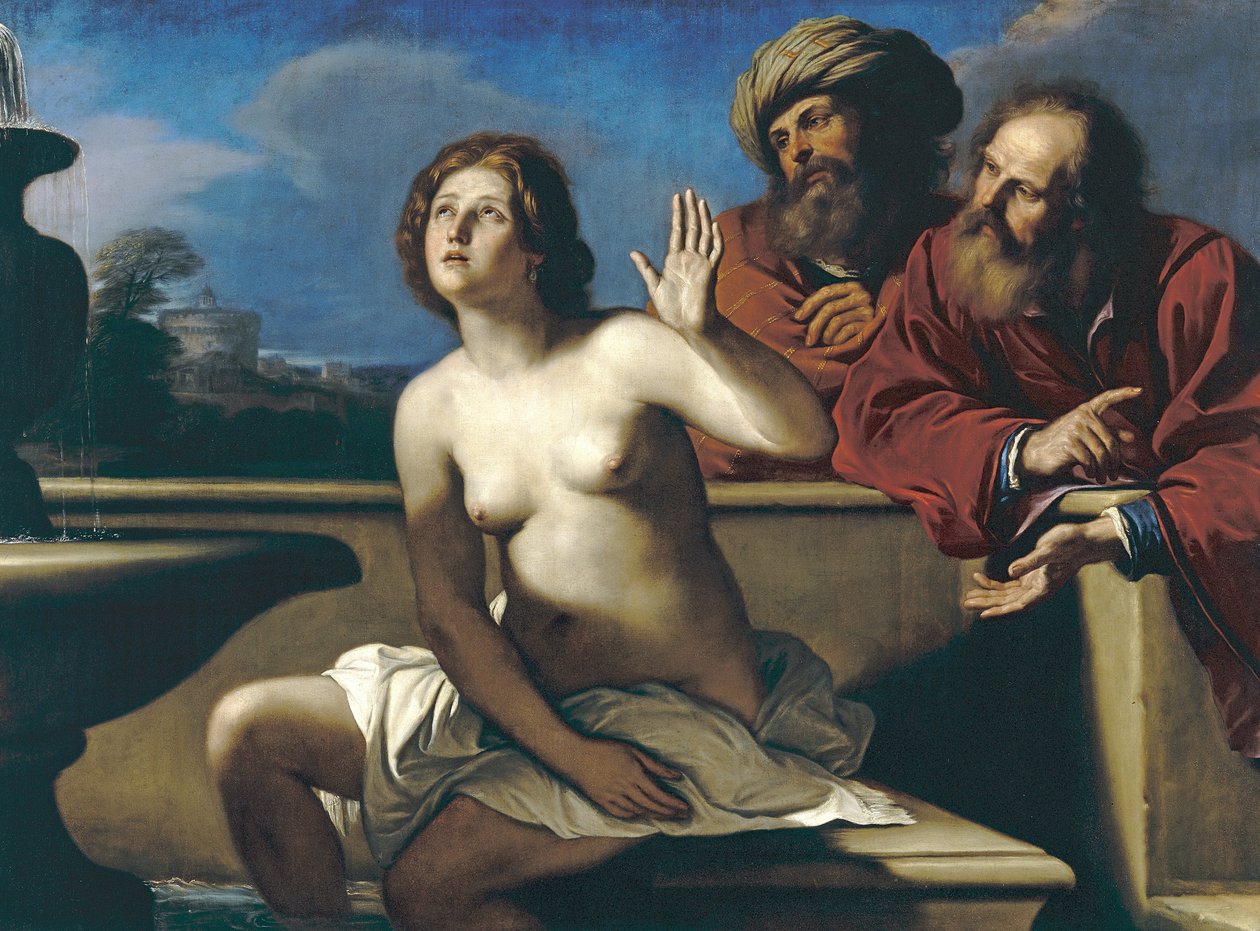 Zuzanna i Starsi autorstwa Giovanni Francesco Barbieri