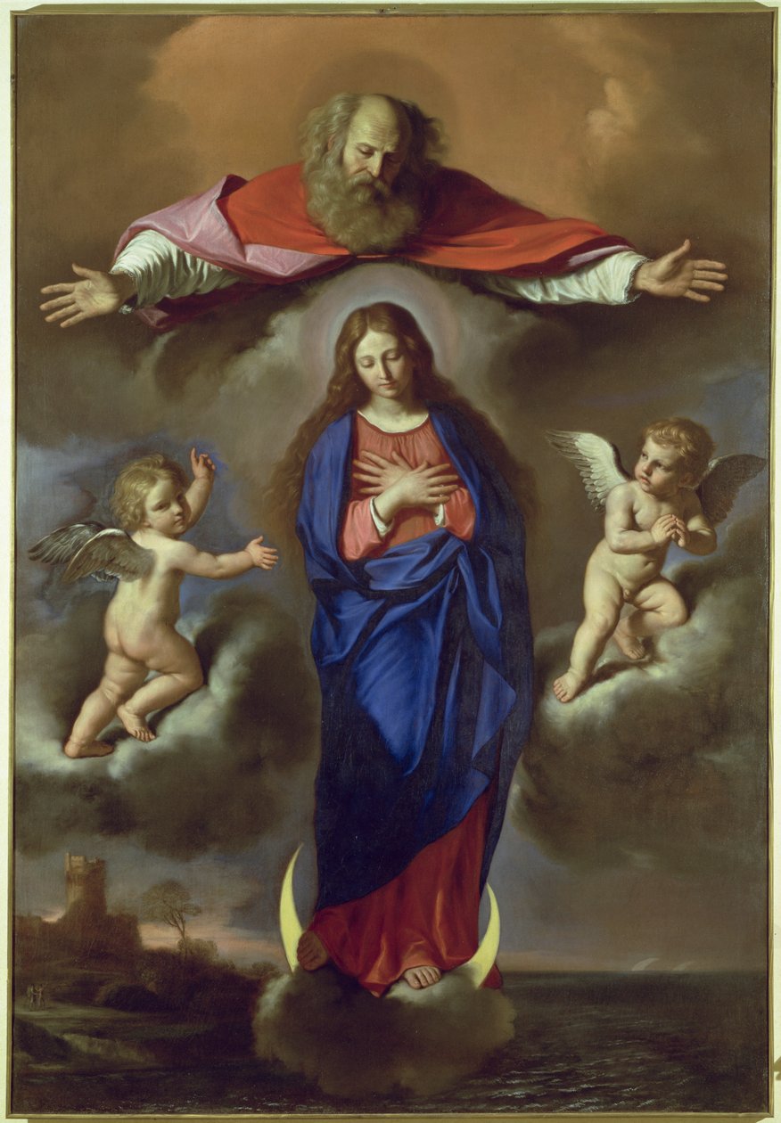 Niepokalane Poczęcie autorstwa Giovanni Francesco Barbieri