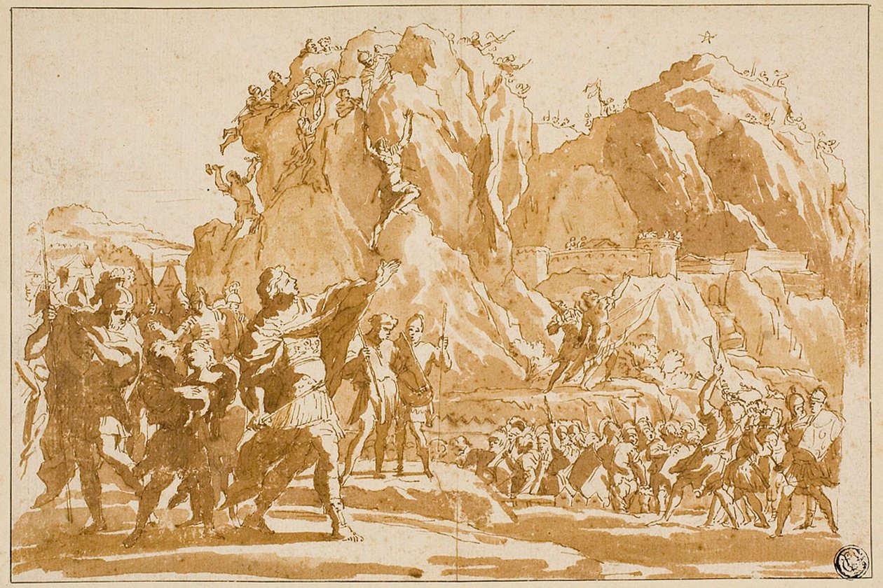 Oblężenie Jerycha autorstwa Giovanni Francesco Grimaldi