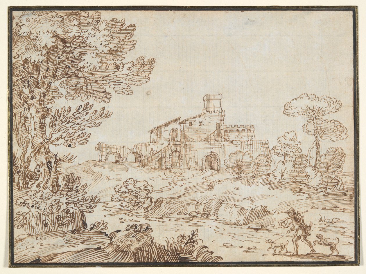 Termi de Caracalla (Łaźnię Karakalli) autorstwa Giovanni Francesco Grimaldi