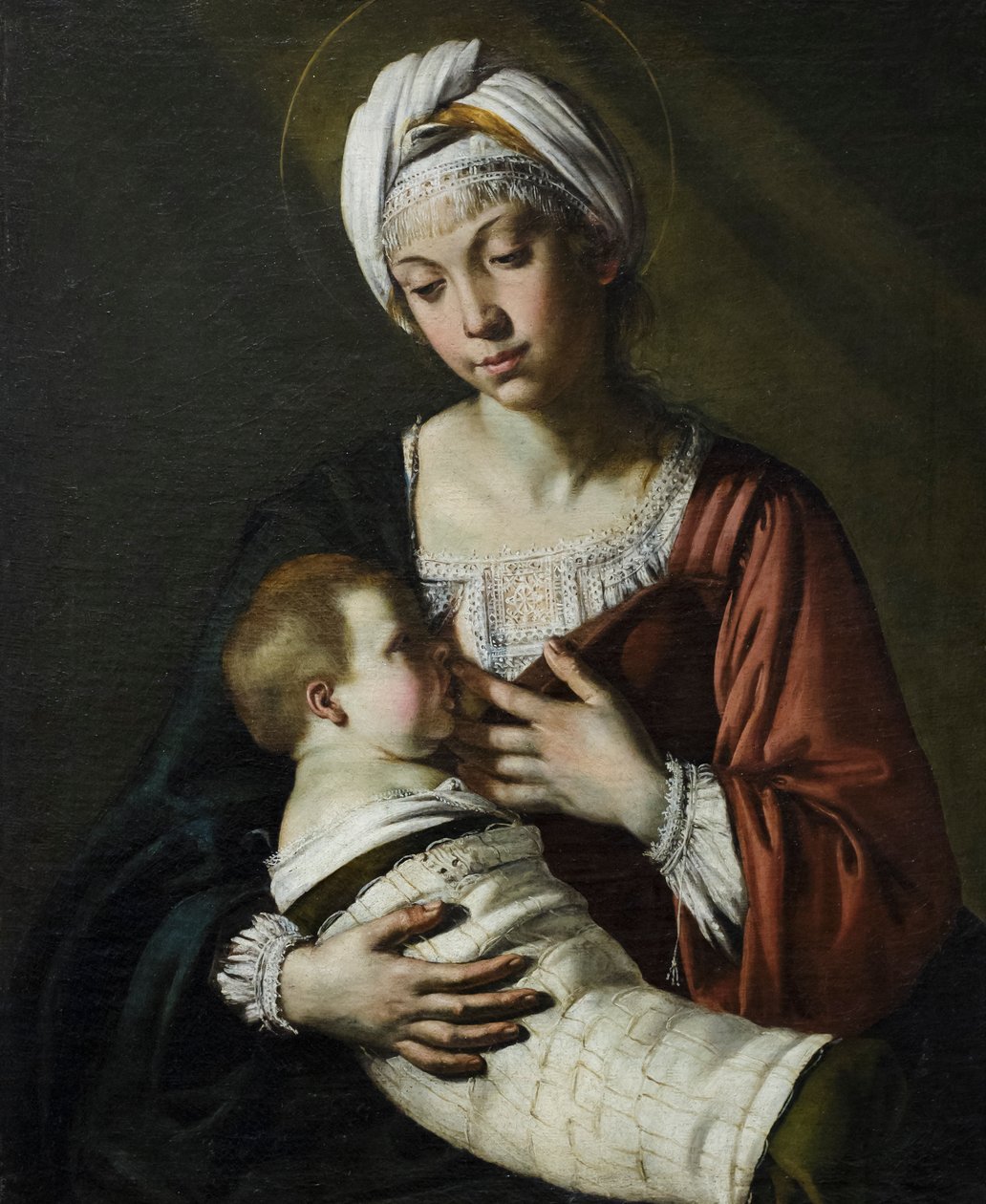 Madonna col bambino, znana również jako Madonna del latte autorstwa Giovanni Francesco Guerrieri