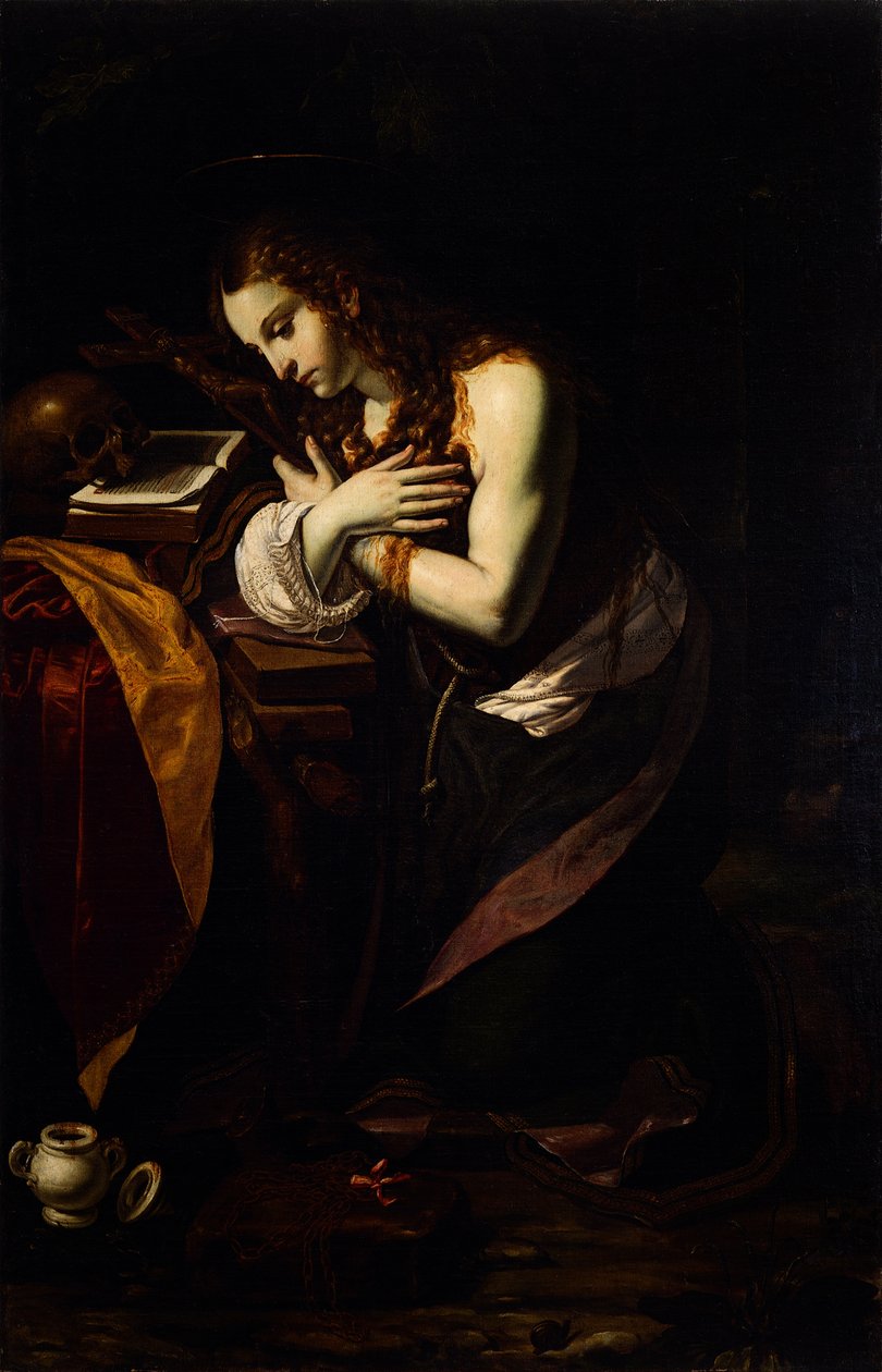 Skruszona Maria Magdalena, 1625-1630. autorstwa Giovanni Francesco Guerrieri