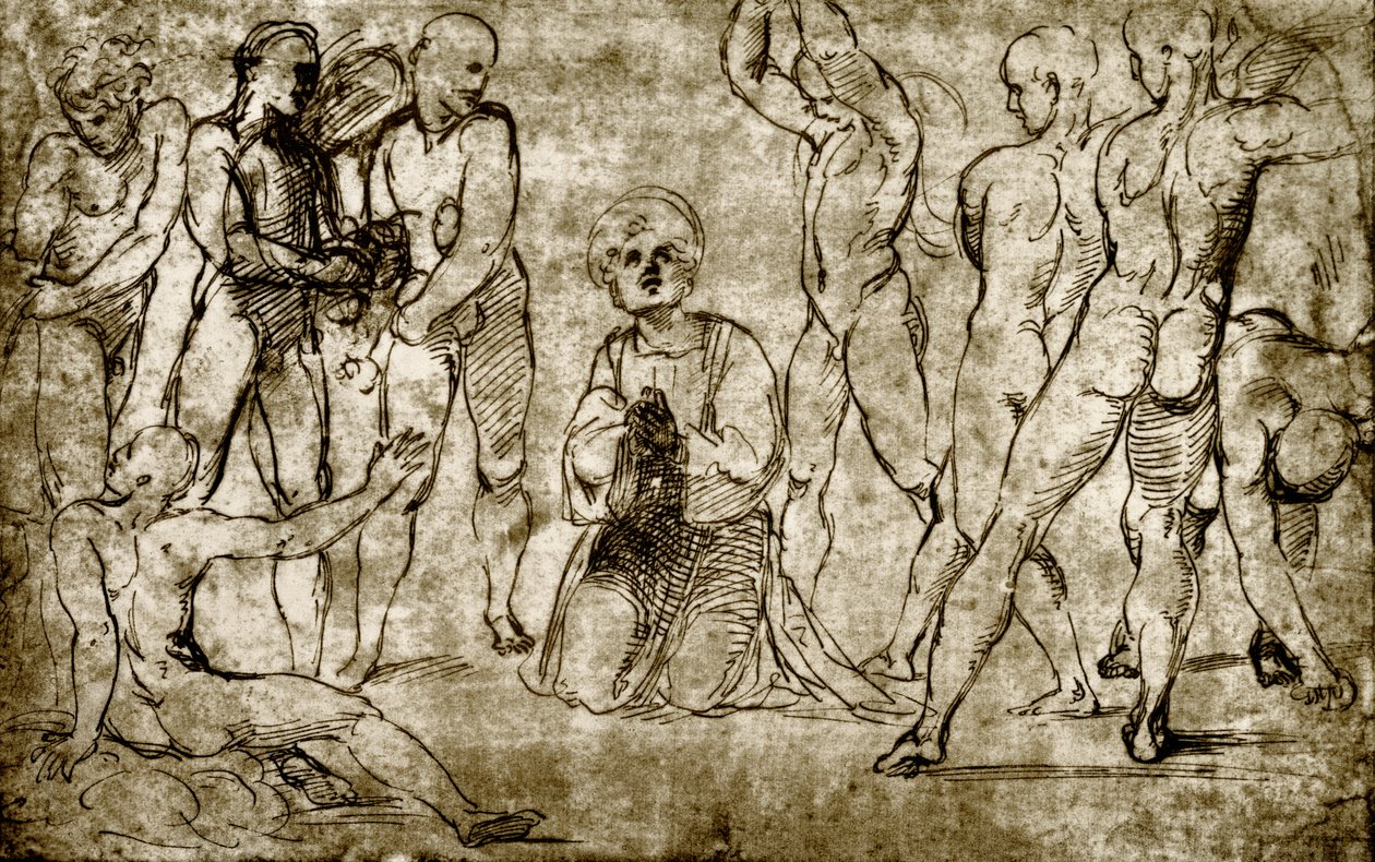 Ukamienowanie św autorstwa Giovanni Francesco Penni