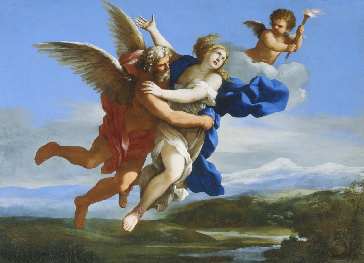 Boreas uprowadzający Oreithya autorstwa Giovanni Francesco Romanelli