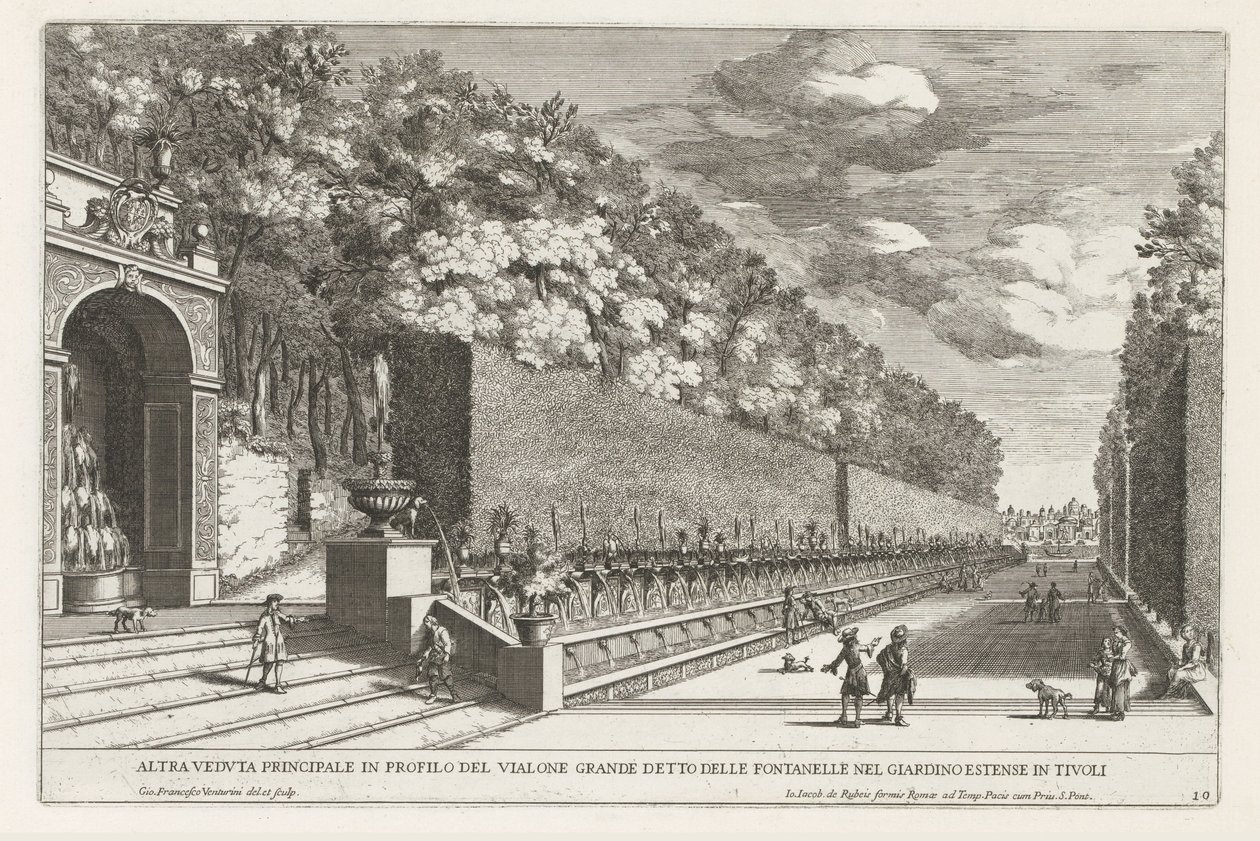 Fontein in de tuinen van de Villa d