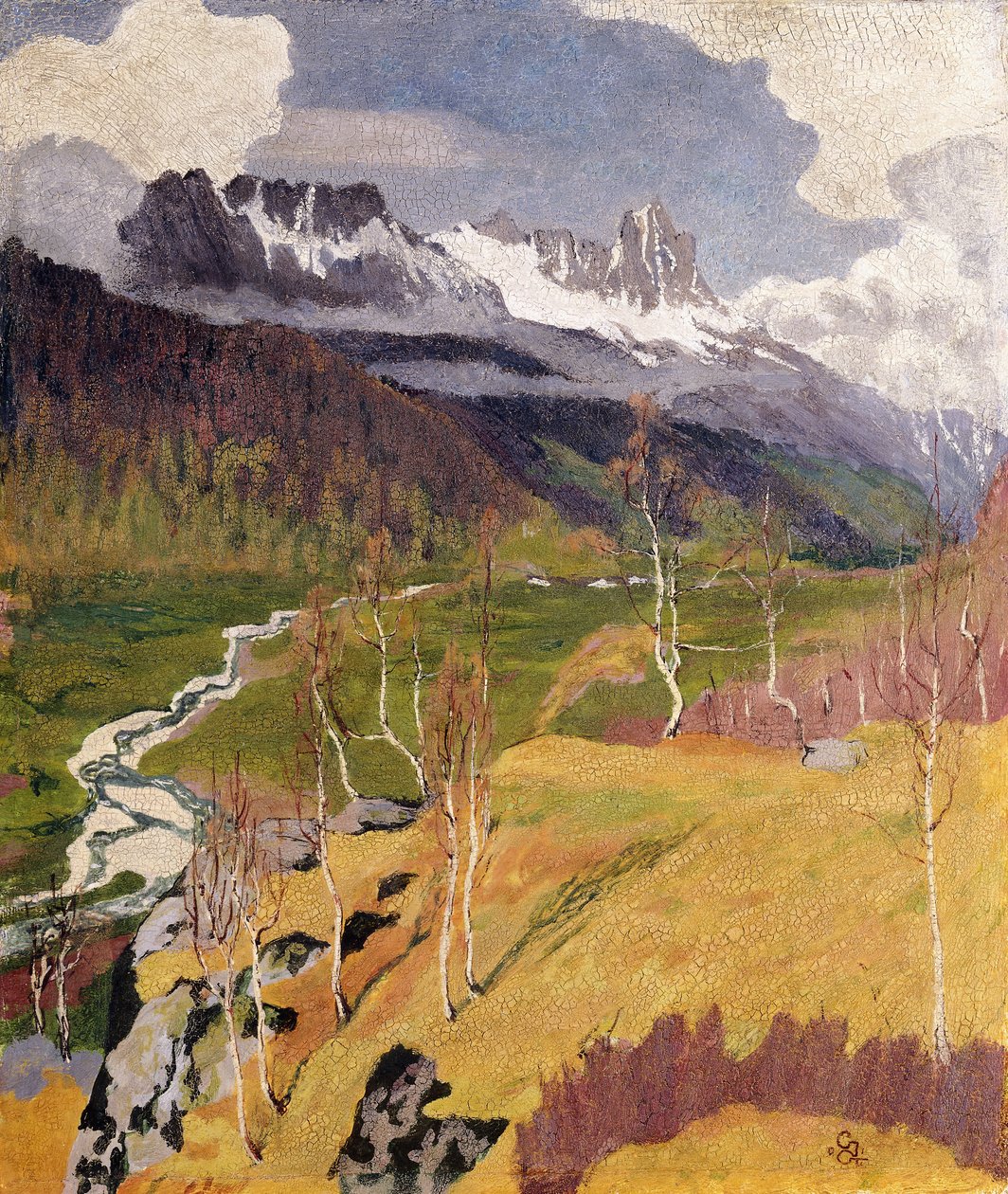 Jesienny Krajobraz; Herbstlandschaft, 1903 autorstwa Giovanni Giacometti