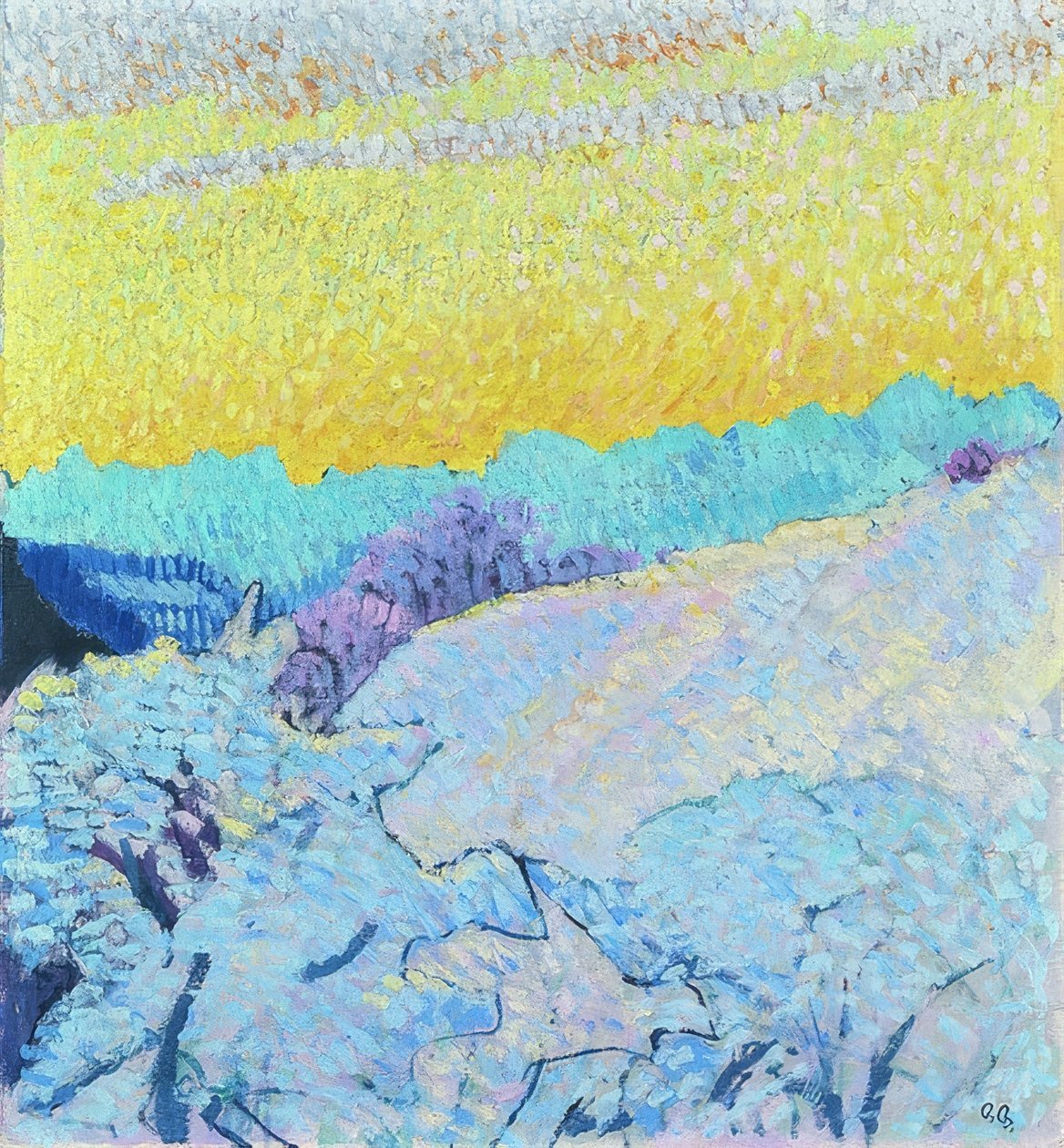 Zimowy Zachód. 1905-06 autorstwa Giovanni Giacometti