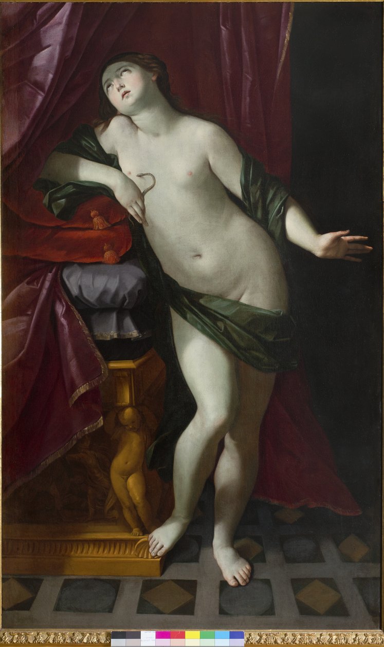 Śmierć Kleopatry, 1625-26 autorstwa Giovanni Giacomo Sementi