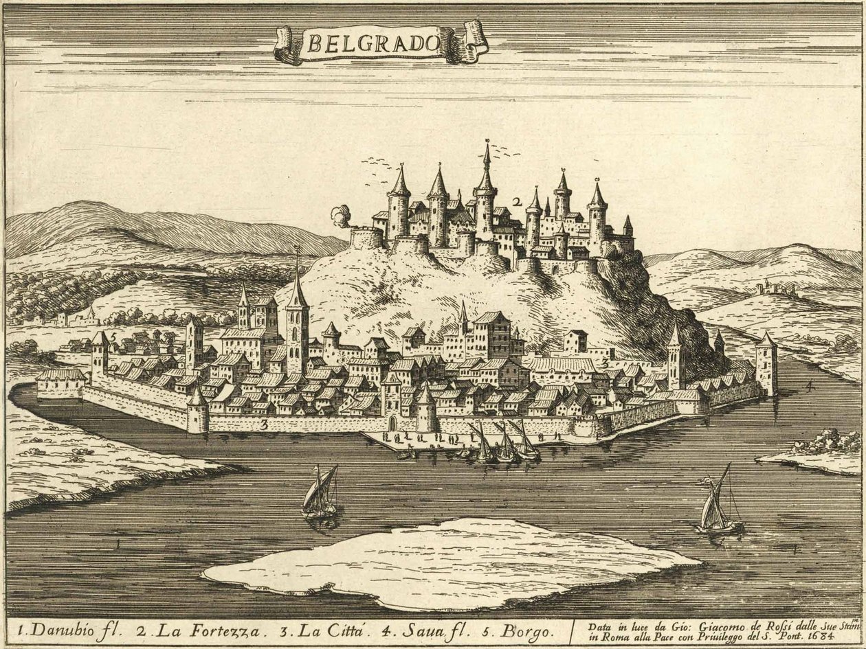 Zamek w Belgradzie (Giovanni Giacomo De Rossi, 1683) autorstwa Giovanni Giacomo De Rossi