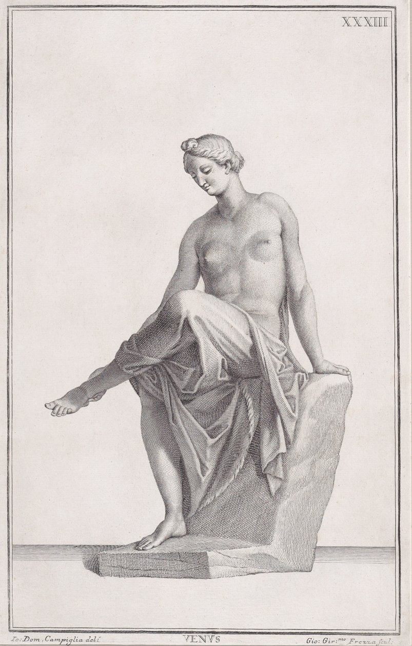 Posąg Wenus, 1734. autorstwa Giovanni Girolamo Frezza